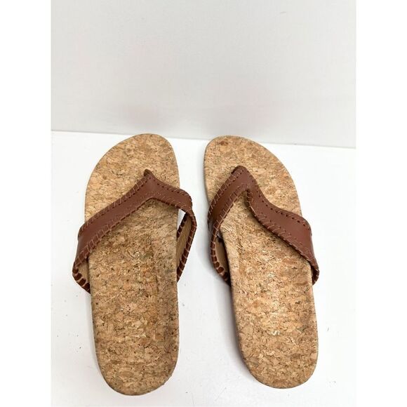 Jack Rogers Sandals Womens Size 6 Brown Leather Thelma Flip Flop - Picture 5 of 11